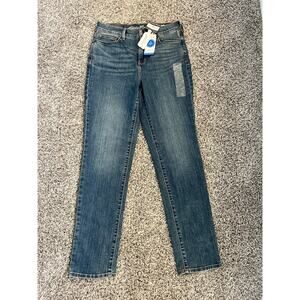 NWT Eddie Bauer Womens Slightly-Curvy High Rise Slim Straight Jeans | Size 8